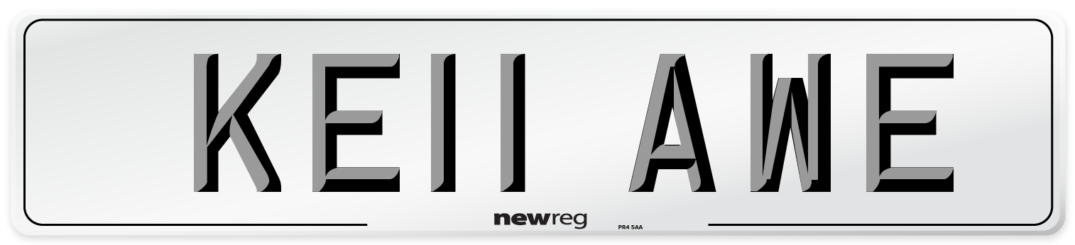 KE11 AWE Number Plate from New Reg
